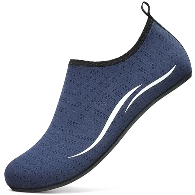 RUOMU Scarpe Scoglio Uomo Scarpette per Scogli Water Shoes Scarpe Mare Antiscivolo Scarpe Spiaggia Scarpe Acquatiche per Sport Acquatici Parco Acquatico.(Blu Scuro,37 EU)