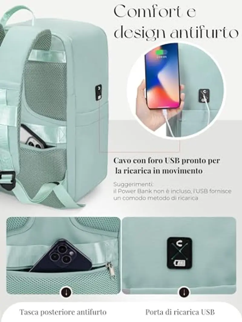 RuoSien Zaino da viaggio Blu 1918062 miniatura 3