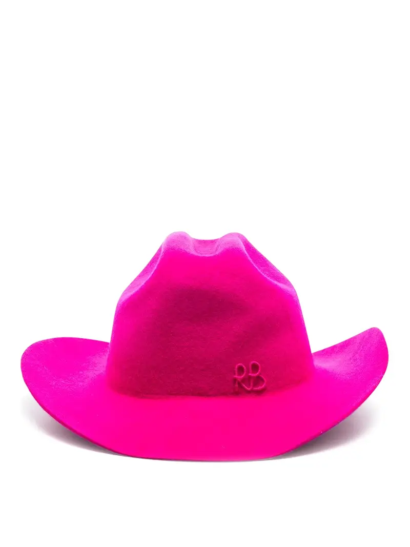 Cappello da cowboy in feltro Rosa