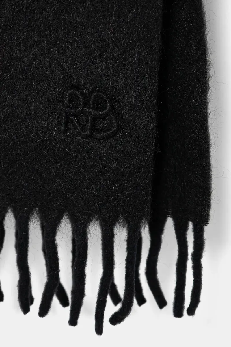 sciarpa in lana Nero miniatura 2