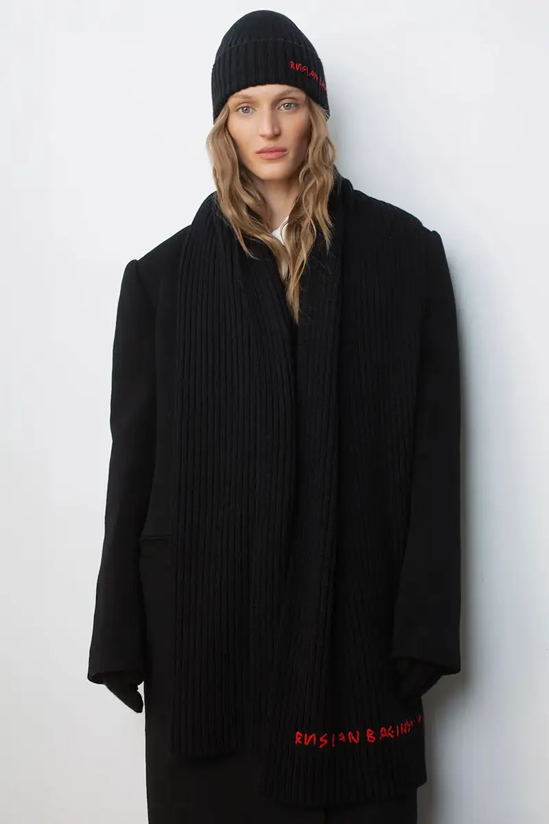 sciarpa in lana Scarf Nero miniatura 2