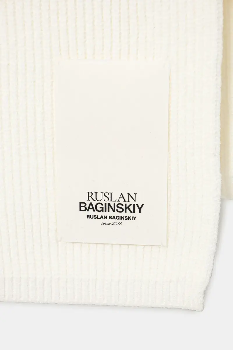 sciarpacon aggiunta di lana Bianco miniatura 2