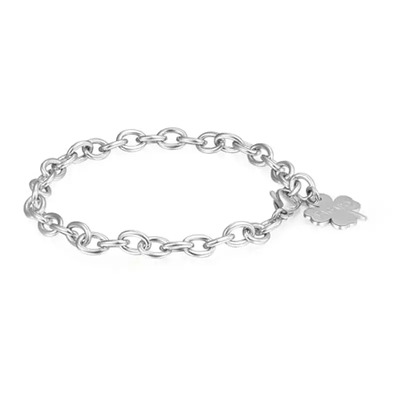 S'Agapõ Bracciale Donna In Acciaio Con Simbolo Quadrifoglio | Collezione Happy - SHAC56