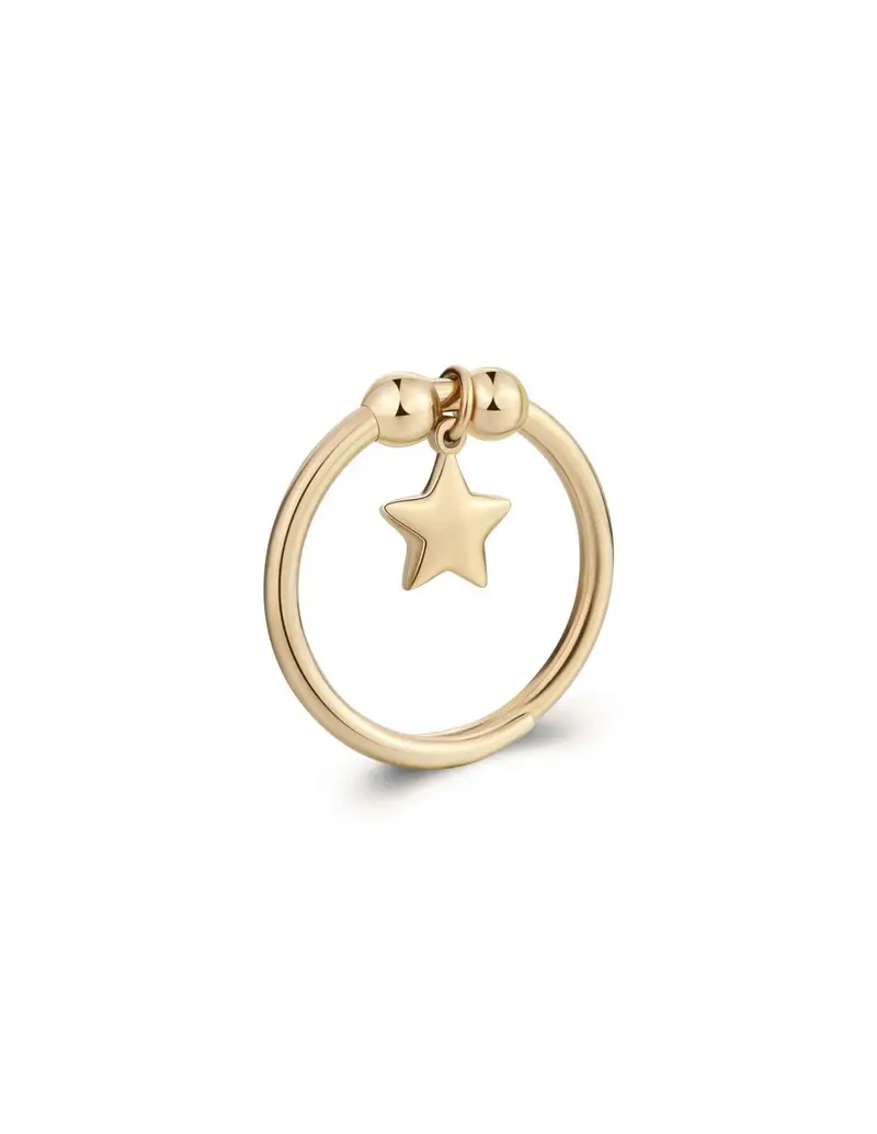 Anello regolabile S'AGAPO' FEELINGS in Acciaio 316L pvd oro 14K SFE36 STELLA