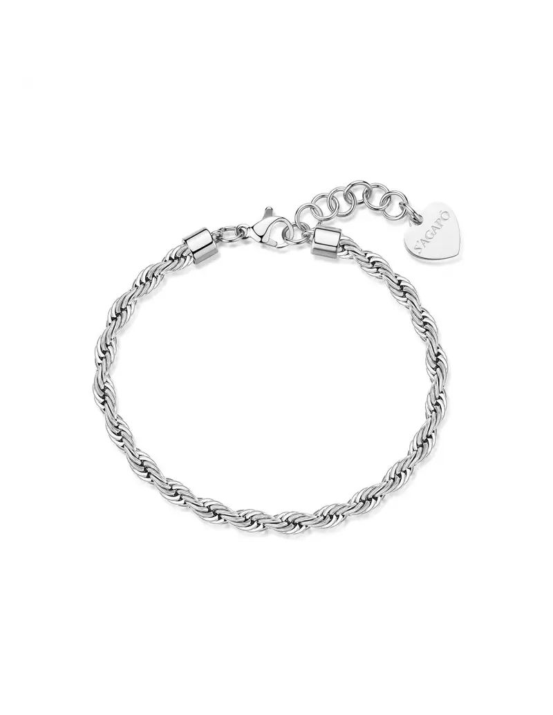 Bracciale catena torchon S'AGAPO Chunky SHK114 in acciaio 316L