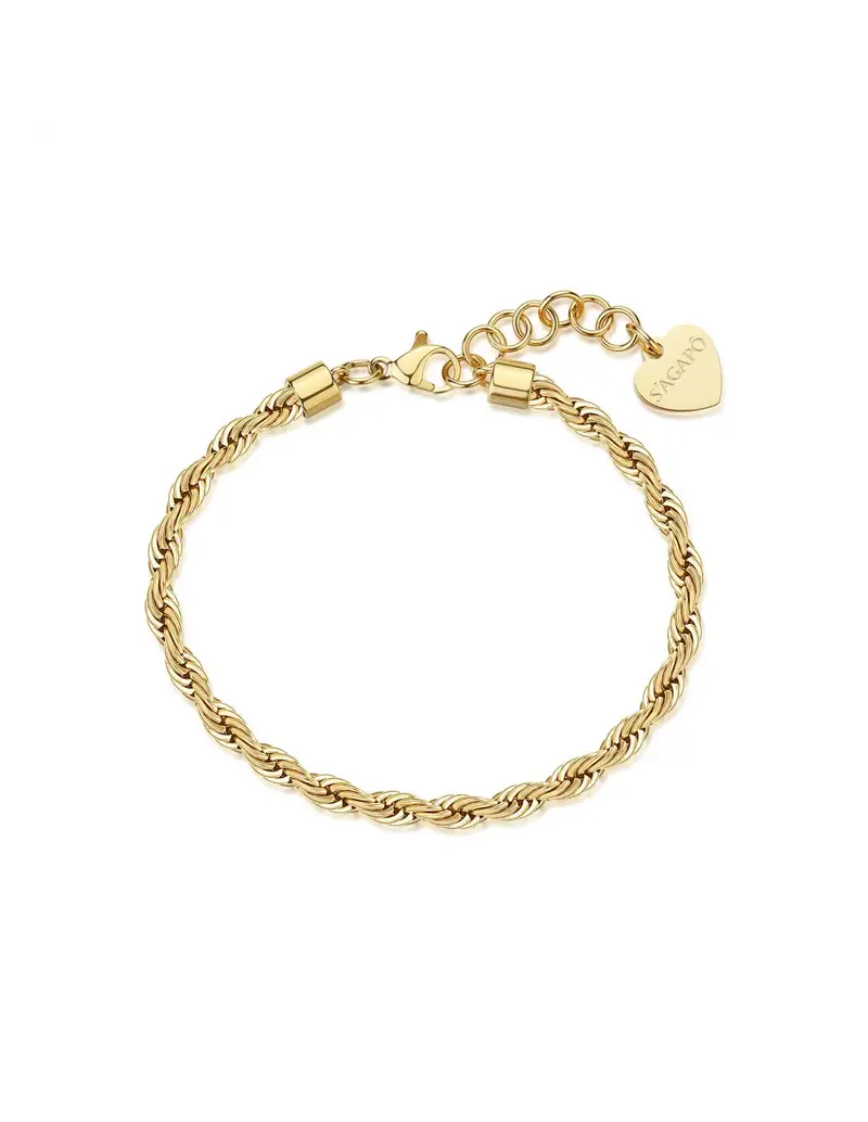 Bracciale catena torchon S'AGAPO Chunky SHK115 in acciaio 316L dorato
