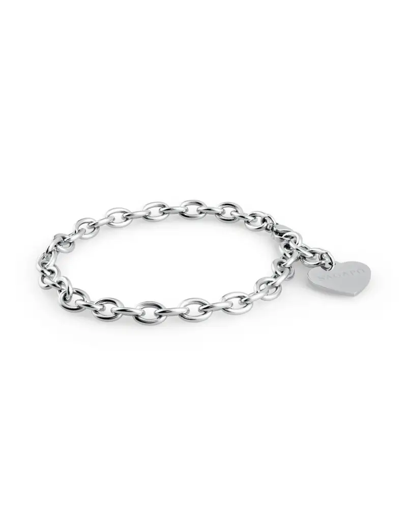 Bracciale S'AGAPO' HAPPY Acciaio 316L SHAC2 Silver