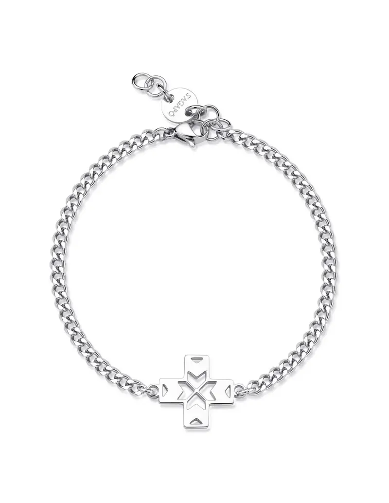 Bracciale S'AGAPO' Uomo REBEL Acciaio 316L SRB13 Croce