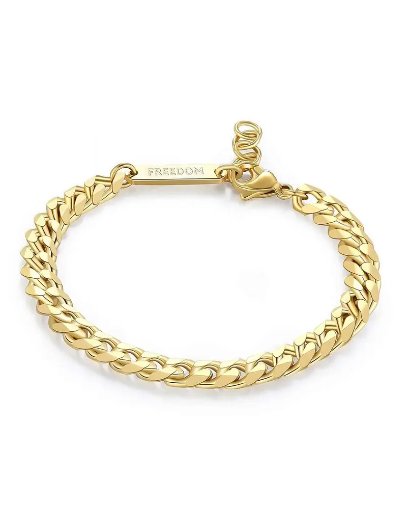 Bracciale S'AGAPO' UOMO RIPPLE Acciaio 316L SRP55 Gold