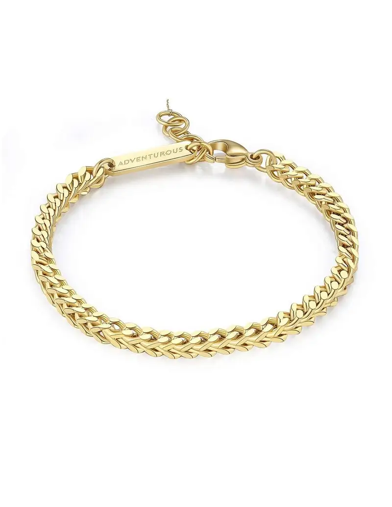 Bracciale S'AGAPO' UOMO RIPPLE Acciaio 316L SRP56 Gold