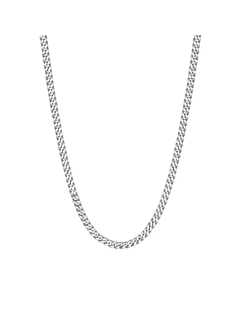 Catena Uomo S'AGAPO' RIPPLE in Acciaio 316L SRP22 Catena Grumetta