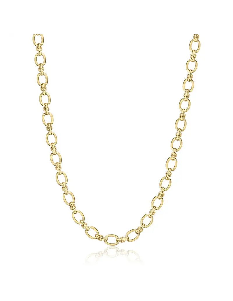 Collana catena S'AGAPO Chunky SHK109 in acciaio 316L dorato