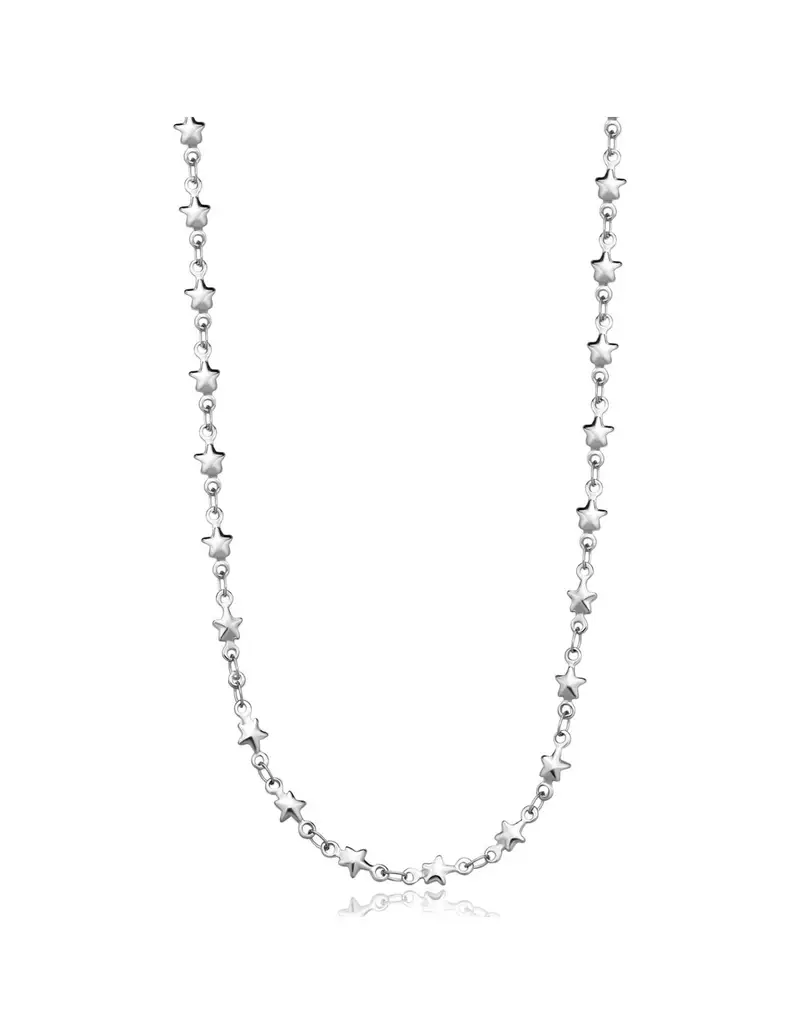 Collana girocollo S'AGAPO CHUNKY in acciaio 316L catena a stelle SHK79