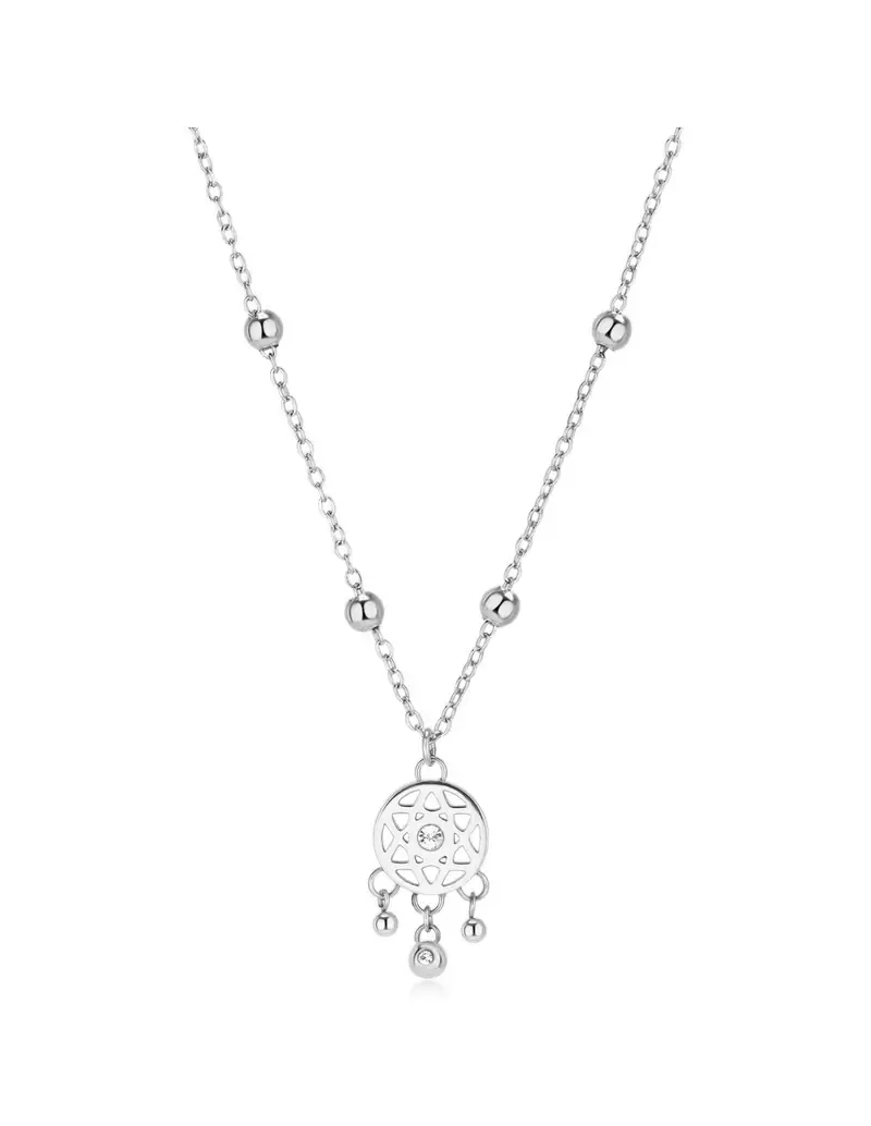 Collana girocollo S'AGAPO Witch SWH09 in acciaio 316L Acchiappasogni