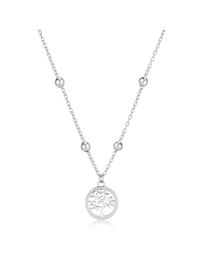 Collana girocollo S'AGAPO Witch SWH10 in acciaio 316L Albero della Vita