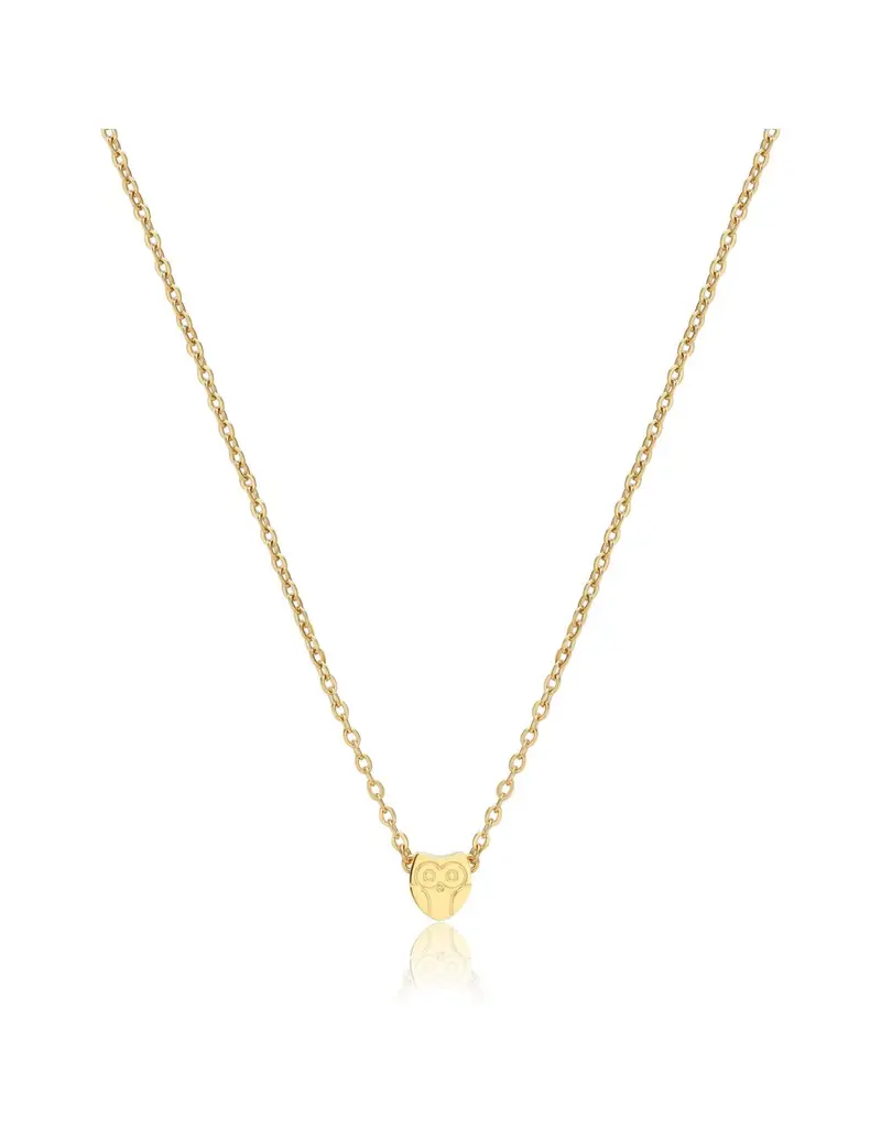 Collana S'AGAPO' CLICK in Acciaio 316L dorato SCK255 con gufetto