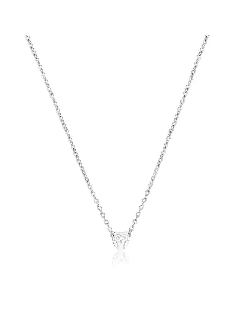 Collana S'AGAPO' CLICK in Acciaio 316L SCK254 con gufetto