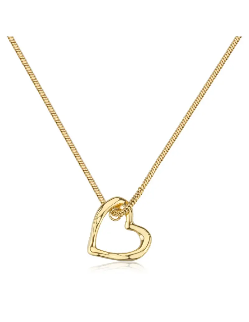 Collana S'AGAPO Emotion SMO04 in acciaio 316L dorato con pendente cuore piccolo