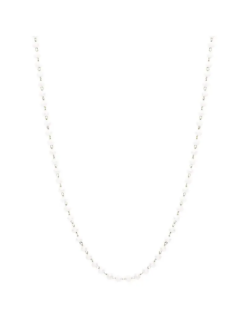 Collana S'AGAPO' HAPPY Acciaio 316L SHAC58 Gold White