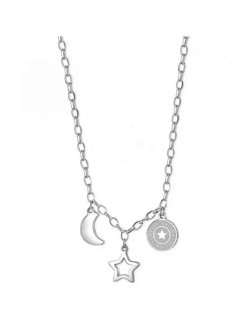 Collana S'AGAPO' HAPPY Acciaio 316L SHAR01 STELLA LUNA Silver