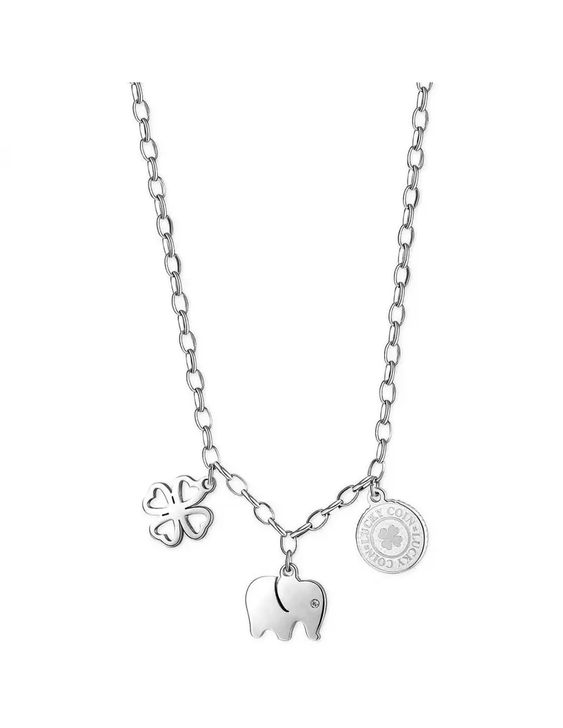 Collana S'AGAPO' HAPPY Acciaio 316L SHAR02 FORTUNA Silver
