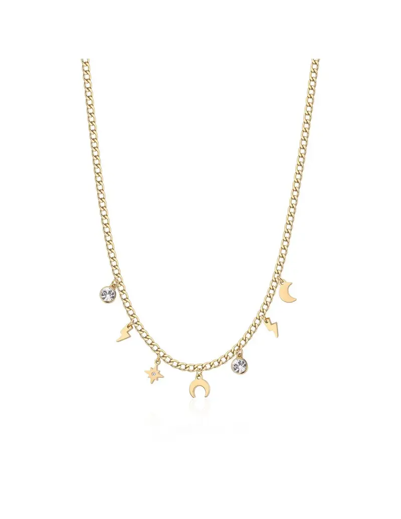 Collana S'AGAPO' MESSAGE Acciaio 316L SSG06 Gold