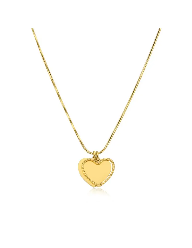 Collana S'AGAPO' MESSAGE Acciaio 316L SSG10 Gold