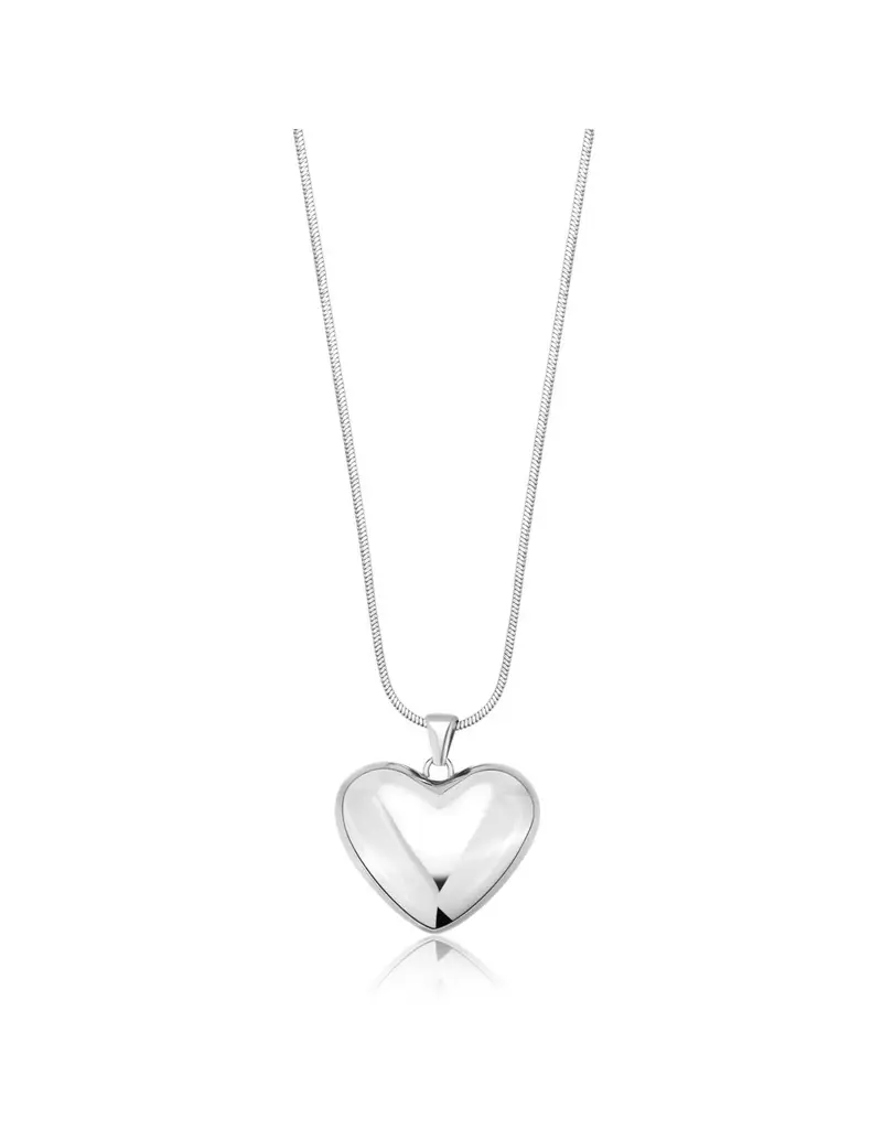 Collana S'AGAPO Stellar SSE09 in acciaio 316L con pendente cuore