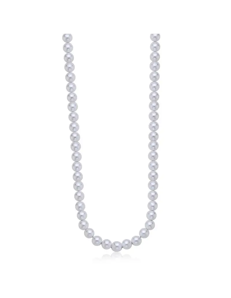 Collana Uomo S'AGAPO Atlas SAT03 in acciaio 316L con perle di conchiglia