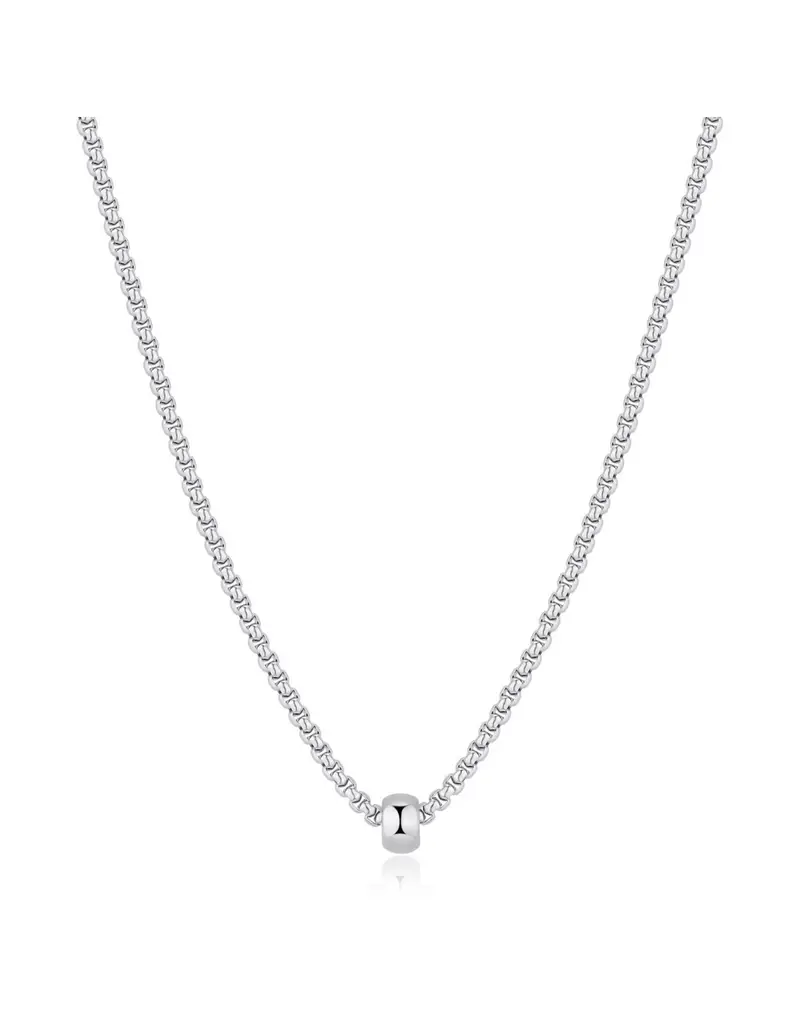 Collana Uomo S'AGAPO Rogue SRG01 in acciaio 316L centrale rotondo