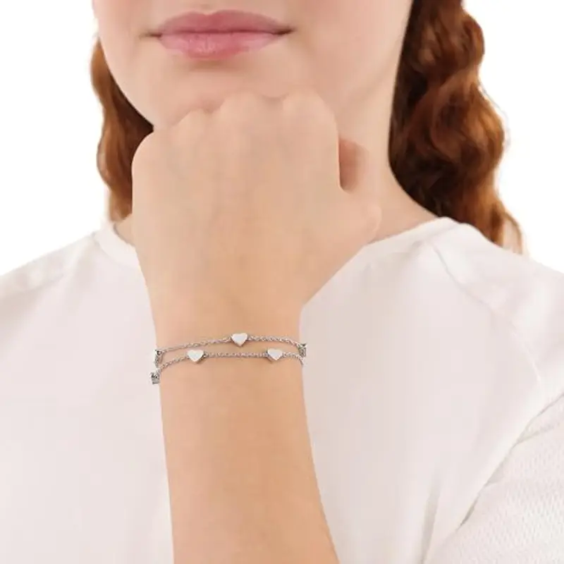 s.Oliver Bracciale in Acciaio inox per bambini, 14+2 cm, Argento, cuore, in confezione regalo miniatura 2