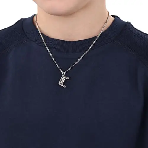 s.Oliver Collana con Ciondolo Collana per bambini in Acciaio inox, 40+3 cm, Argento, croce, Fornita in confezione miniatura 3