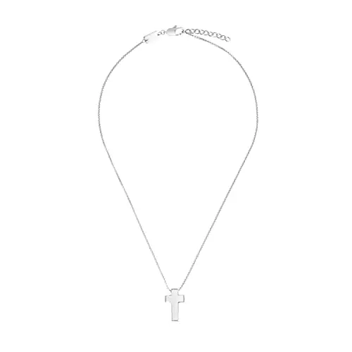 s.Oliver Collana con Ciondolo Collana per bambini in Acciaio inox, 40+3 cm, Argento, smiley, Fornita in confezione miniatura 2