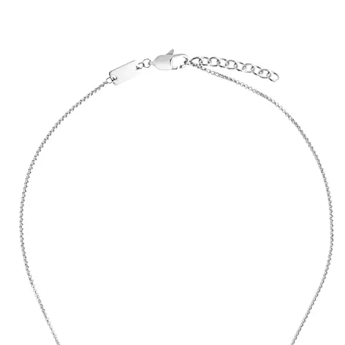 s.Oliver Collana con Ciondolo Collana per bambini in Acciaio inox, 40+3 cm, Argento, smiley, Fornita in confezione miniatura 3