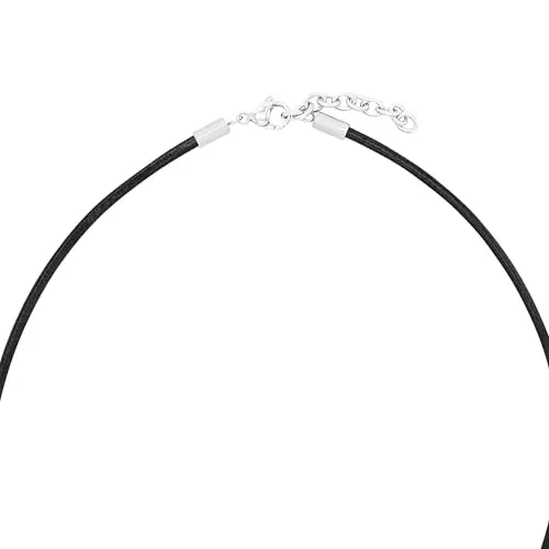 s.Oliver Collana per bambini in pelle e Acciaio Inossidabile, 40+3 cm, Argento, in confezione regalo miniatura 3