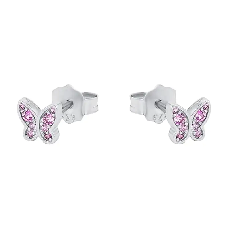 s.Oliver Orecchini a perno in Argento 925 Gioielli da orecchio per bambine, con zirconi sintetici, 0, 5 cm, Argento miniatura 3