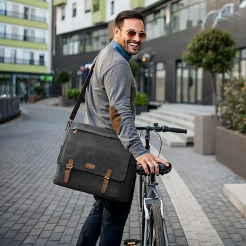 S-ZONE Borsa a tracolla Uomo Grigio 1581553 miniatura 2