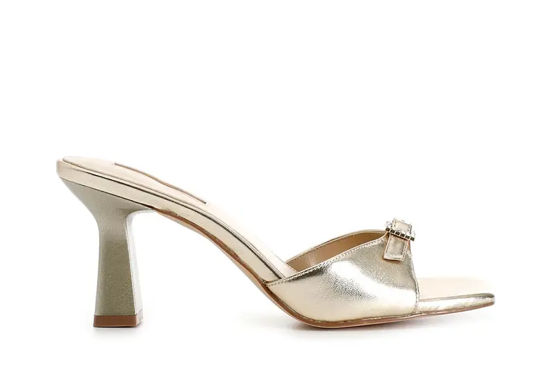 sabot aperto in punta con fibbia platino 40