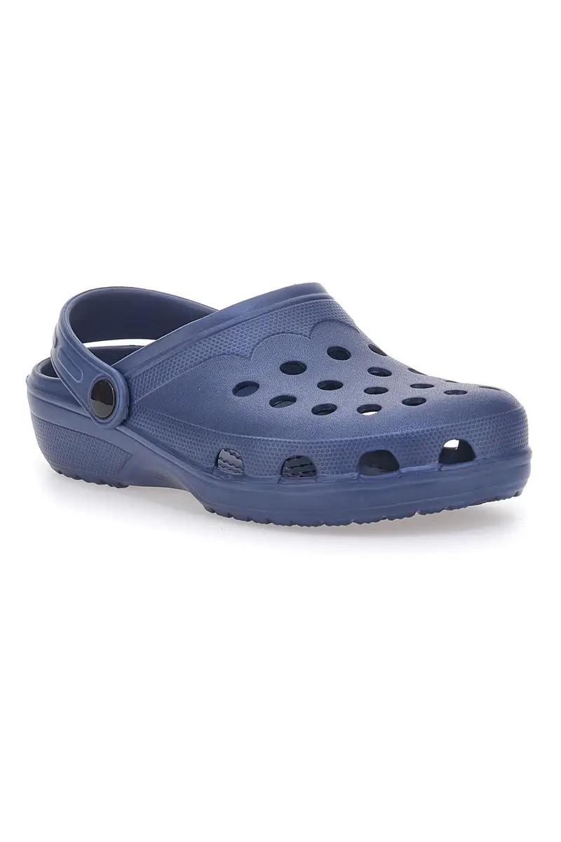 Sabot blu in gomma traforato con cinturino 2T2L 1851 miniatura 2