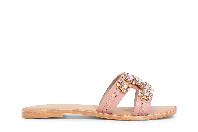 sabot gioiello in pelle rosa