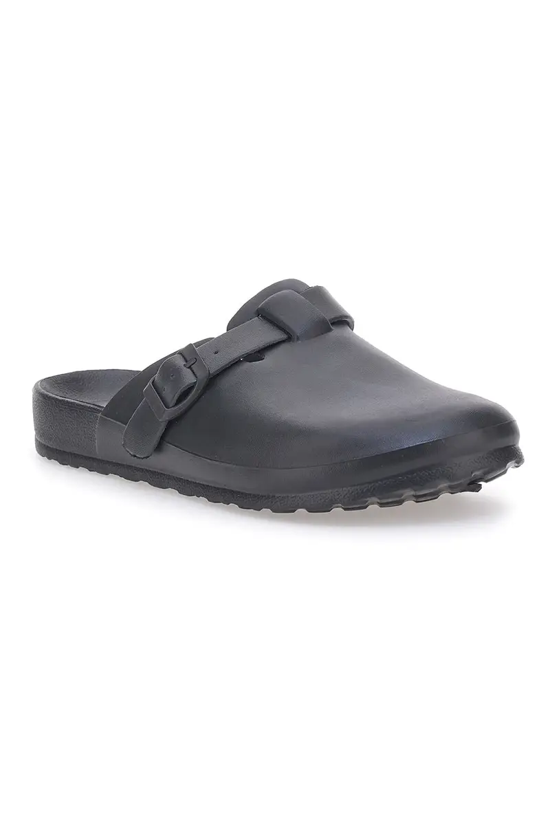 Sabot in gomma neri con cinturino regolabile 2T2L JLY09 miniatura 2