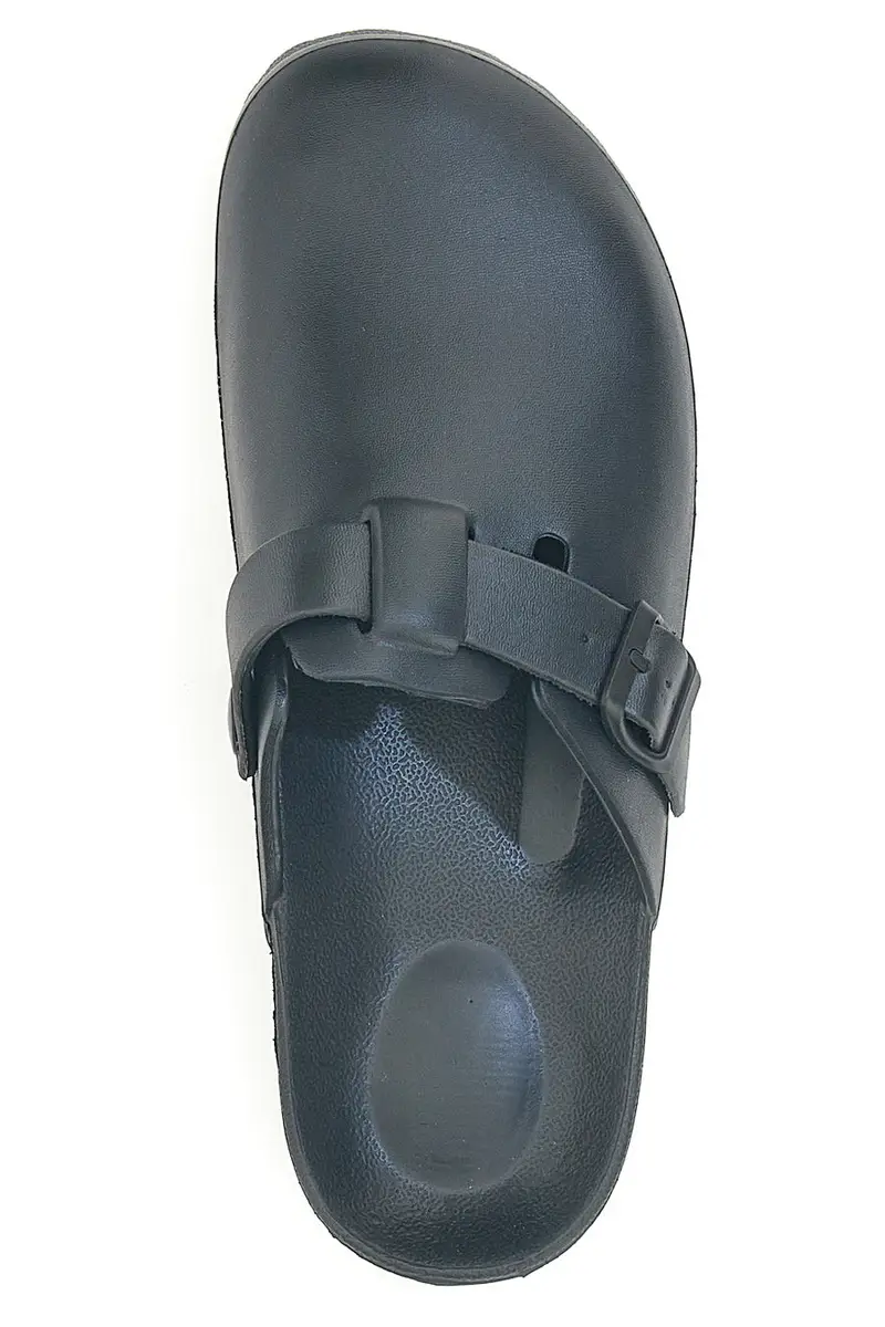 Sabot in gomma neri con cinturino regolabile 2T2L JLY09 miniatura 3