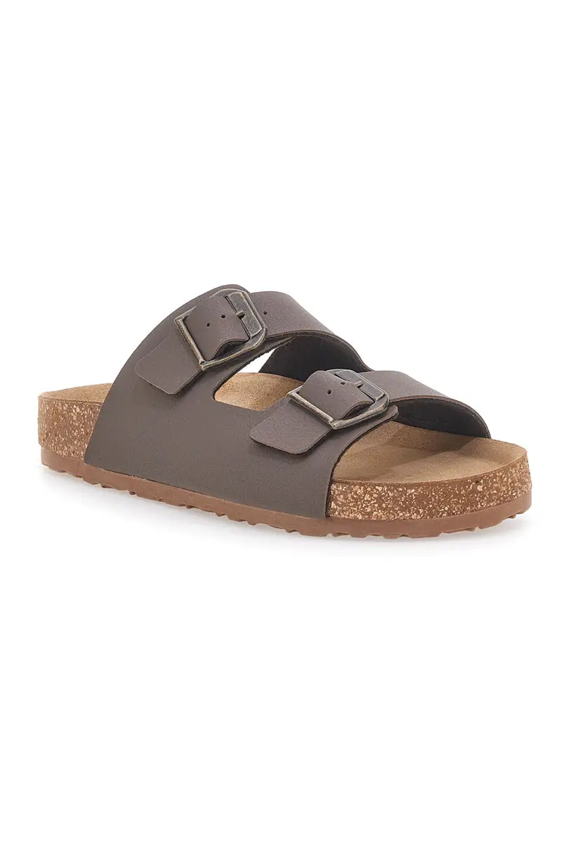 Sabot marroni con doppia fibbia e sottopiede anatomico Bio Up 201 miniatura 2