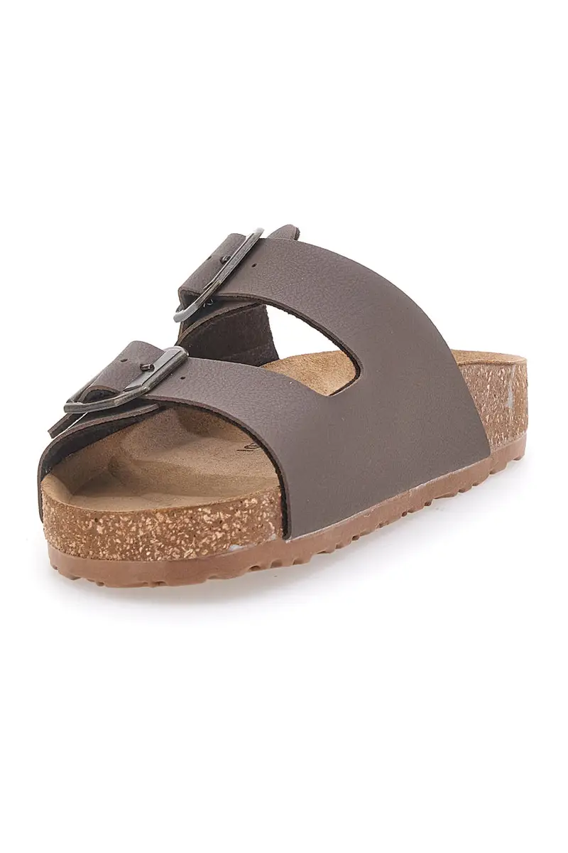 Sabot marroni con doppia fibbia e sottopiede anatomico Bio Up 201 miniatura 3