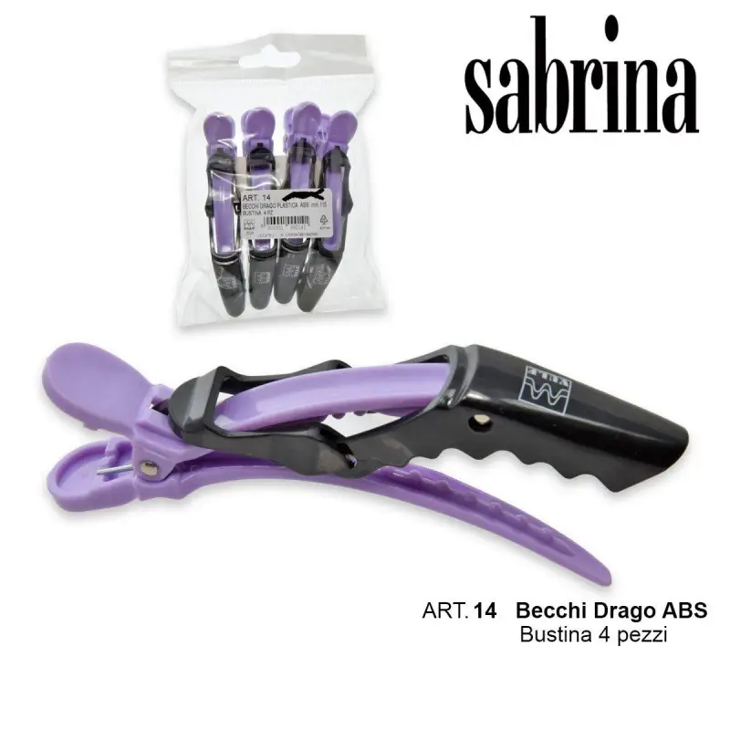 becchi abs drago 115mm nero/viola 4 pezzi