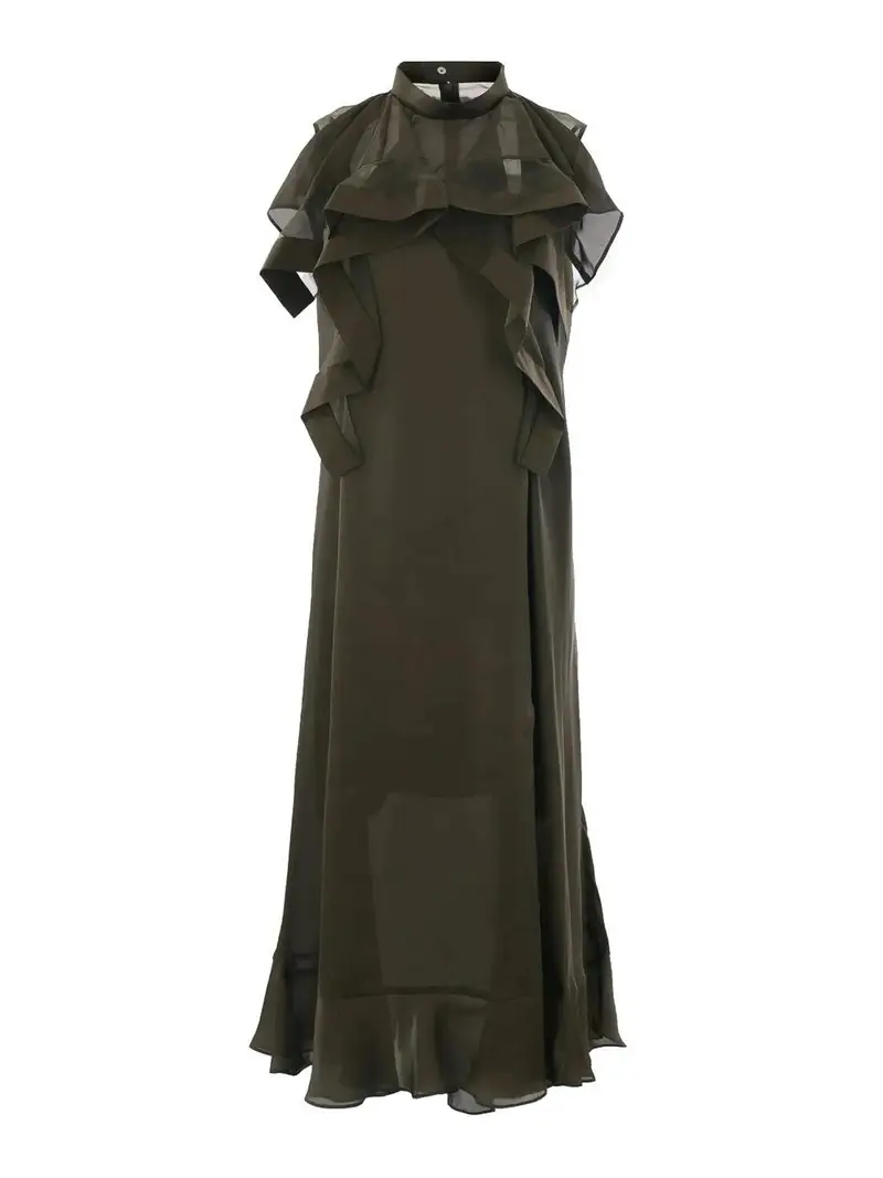 Abito in chiffon raso x Argento