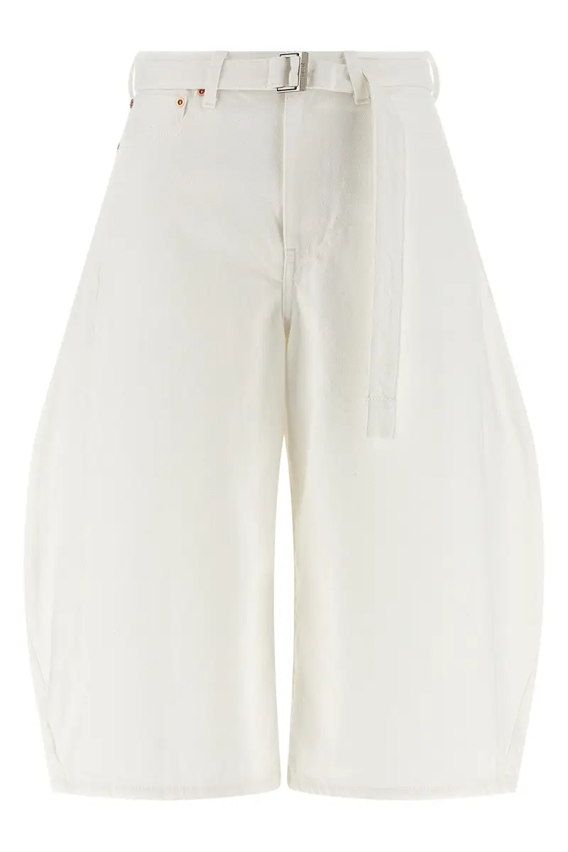 Bemuda Gamba Curva Bianco