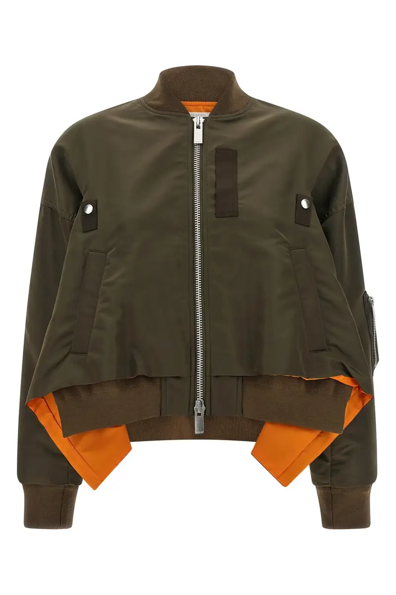 Blouson Fondo Asimmetrico Verde