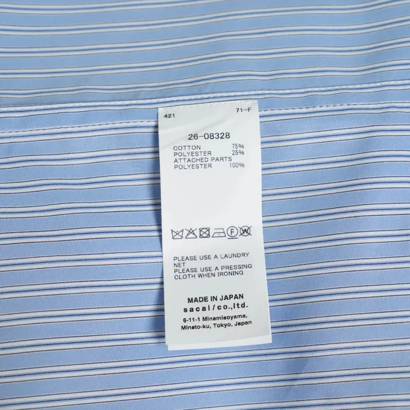 Camicia a righe oversize BLU miniatura 3