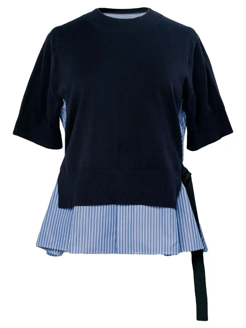 camicia con pullover NERO